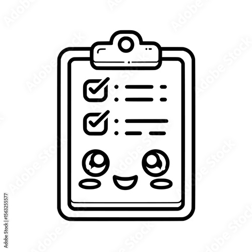 The linear icon represents planning and objectives, accompanied by a checklist and goal, all featuring a line with an editable stroke