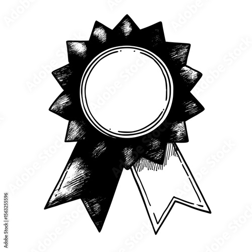 The shining of the red and yellow gold ribbon creates a flat, excited surprise, symbolized by the star splash element as a sign