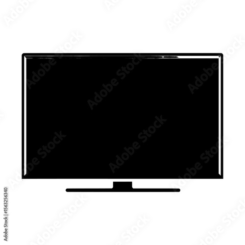 Modern flat TV screen design with realistic features is presented