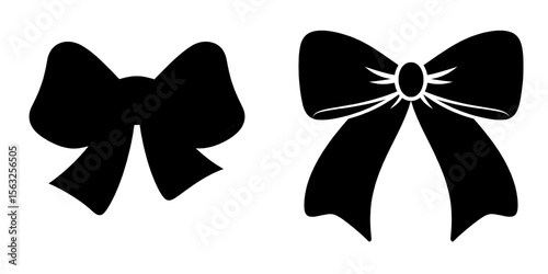 A trendy flat style bow icon isolated on a white background, suitable for website design, logos, apps, and UI, presented as a modern EPS10 illustration