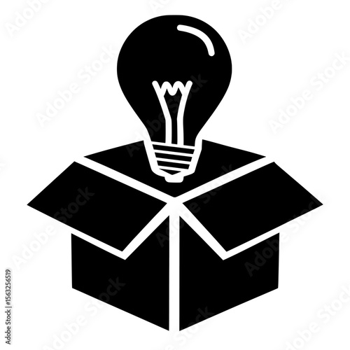 Envision innovative solutions, as depicted in a creative idea concept using flat design