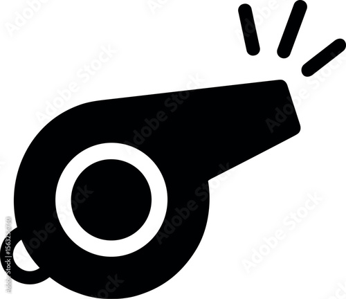 Whistle vector black silhouette print design