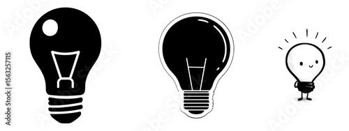 An innovative idea symbolized by a light bulb is a modern stylish icon