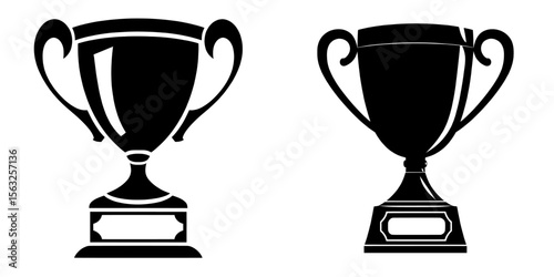 Trophy made of gold with an engraved name plate of the competition winner