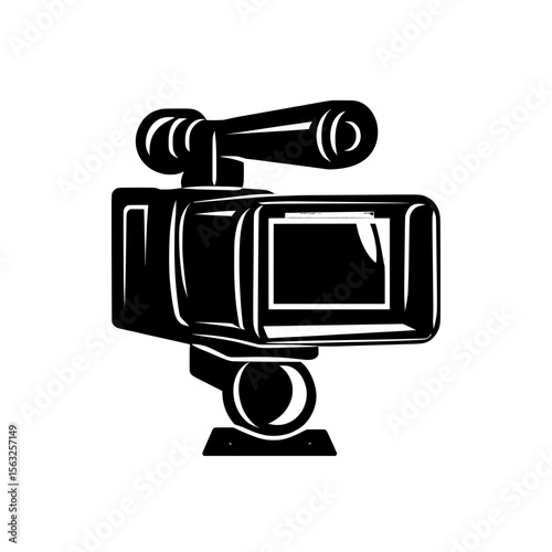 The modern set consists of video camera viewfinders, a recording view frame, a cinema viewing screen, and a DSLR camera viewfinder