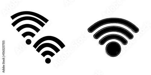 Variations of the wireless internet signal icon are depicted in different forms