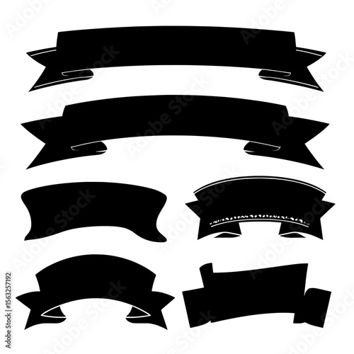 An array of red ribbons and banners showcased in a contemporary illustration