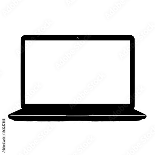 Device screen mockup, featuring a realistic open laptop in two colors with a blank screen for your design, in modern EPS10 format