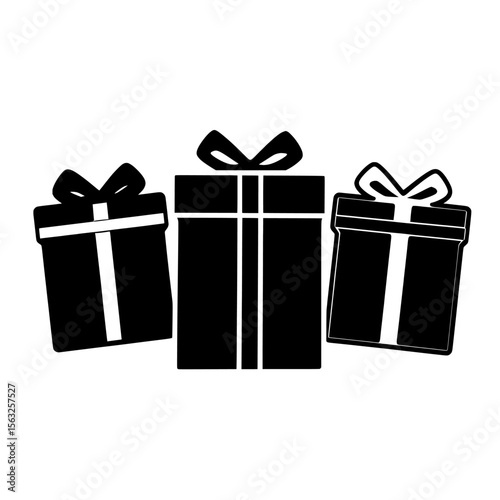 Flat gift box icons, set of surprise gift boxes in various colors