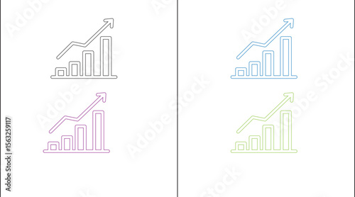 Bar Graph Outline Silhouette