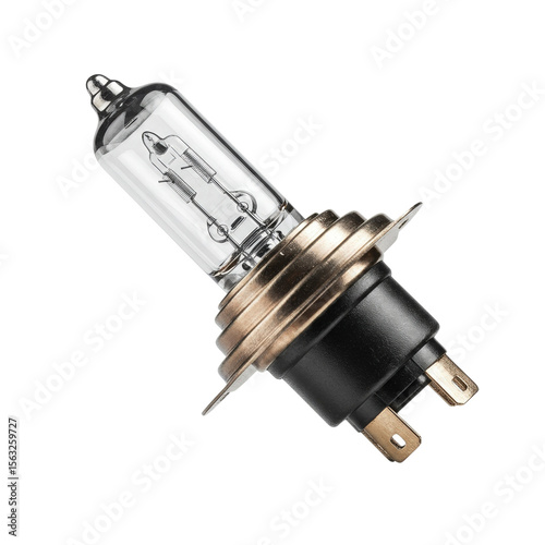 Spare car bulb in metallic design for automotive lighting and repair  isolate 