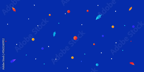 Colorful balloons decorate the blue sky, perfect for a festive party or holiday celebration