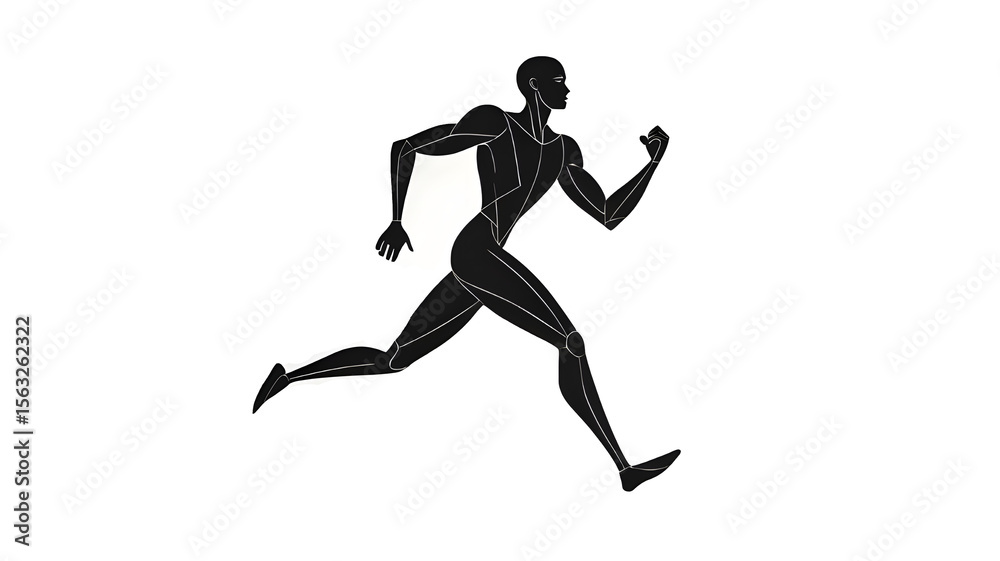 Obraz premium human vector running casually