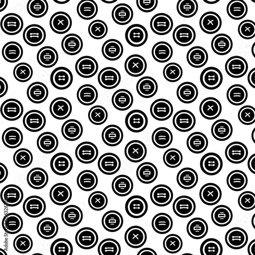 Clothing buttons fastners assorted  hand drawn doodle seamless pattern