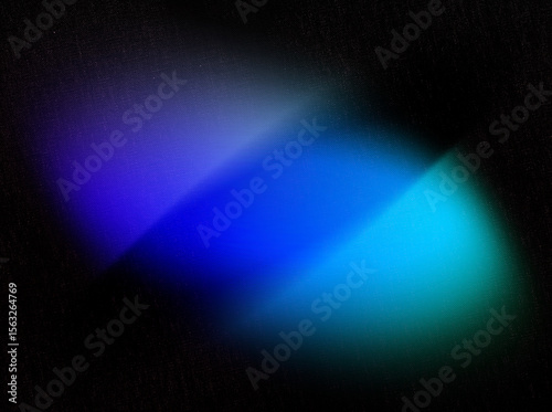 Abstract glowing shape, with neon violet, blue, and cyan gradients on a black background. Smooth blur and curved edges give a futuristic, high-tech visual aesthetic. Digital, interfaces, ui design.