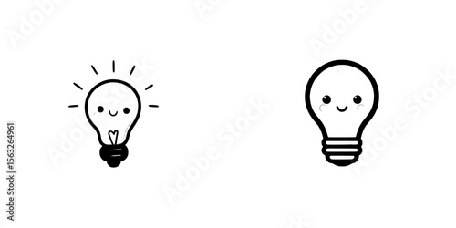 The concept of a light bulb icon represents a simple idea for a black and white logo design that embodies creativity and solution