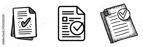 A document that includes a signature and an approval checkmark icon is required