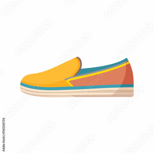 Stylish Yellow and Orange Slip-On Canvas Shoes Comfortable and Trendy Footwear