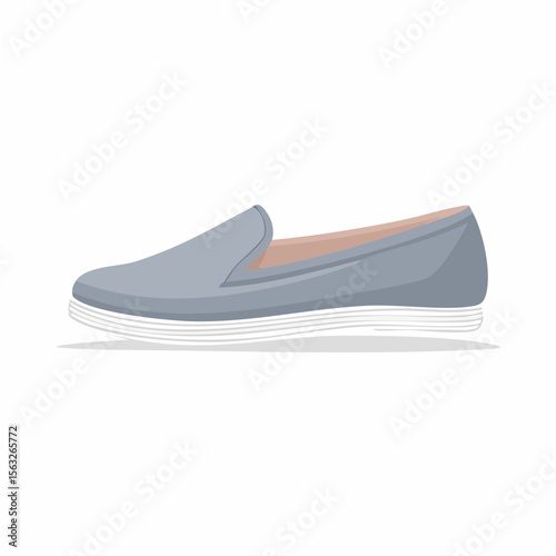 Stylish Gray Slip-On Loafer Shoes Comfortable and Fashionable Footwear