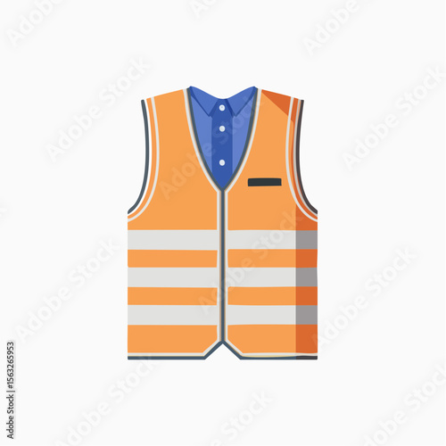 High-Visibility Safety Vest Construction Worker Apparel Icon