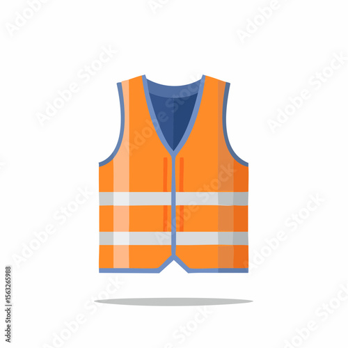 Bright Orange Safety Vest High Visibility Workwear Protection