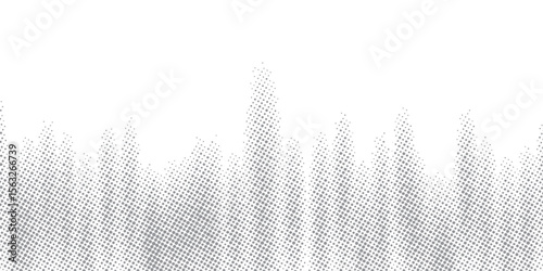 Minimal Gray Halftone Drip Design – Abstract Dot Gradient Texture Background.