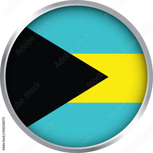 Free Download 3D circular icon of Bahamas national flag with black triangle and aquamarine-yellow-aquamarine horizontal bands

 - GFXLoad