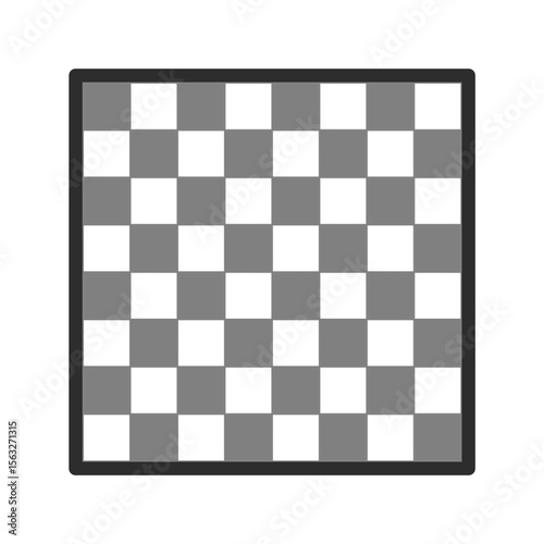 Chess Board Icon Game Strategy Checkered Play Smart Logic Challenge Modern Line Art Outline Minimal Square