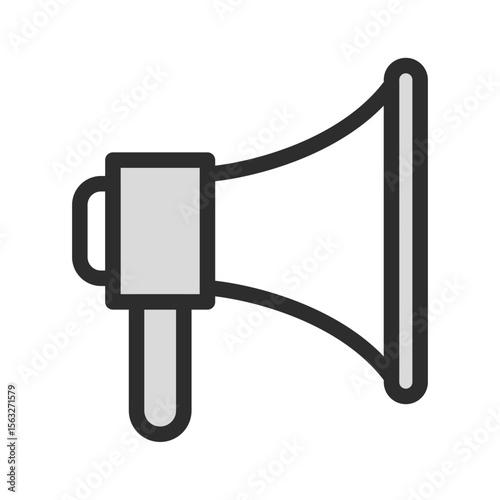 Megaphone Icon Announcement Marketing Promotion Communication Attention Modern Line Art Outline Minimal Loudspeaker