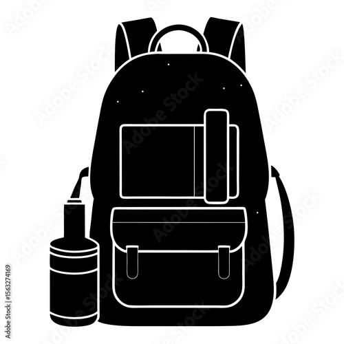 Backpack and Supplies Silhouette