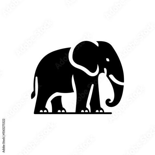 elephant silhouette vector illustration