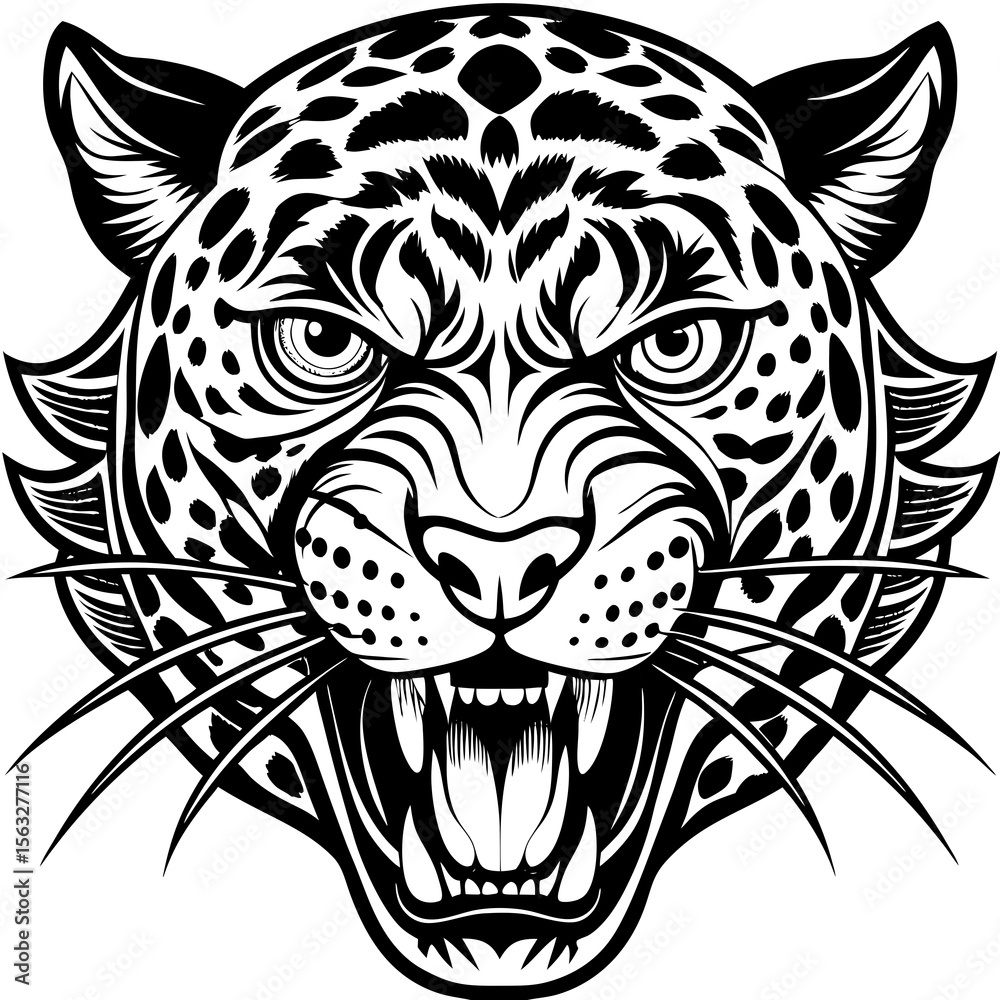 Obraz premium tiger head tattoo