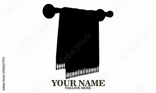 Illustration clean towel on a hanger vector design. Clean towel on a hanger icon and clean towel on a hanger logo design