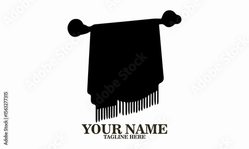 Illustration clean towel on a hanger vector design. Clean towel on a hanger icon and clean towel on a hanger logo design