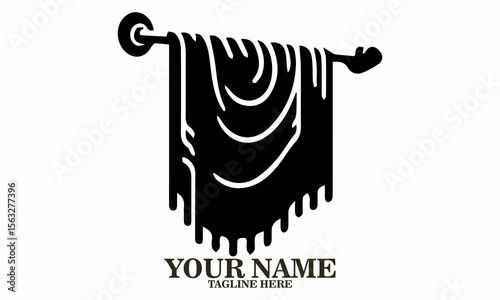 Illustration clean towel on a hanger vector design. Clean towel on a hanger icon and clean towel on a hanger logo design