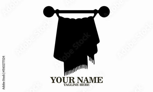Illustration clean towel on a hanger vector design. Clean towel on a hanger icon and clean towel on a hanger logo design