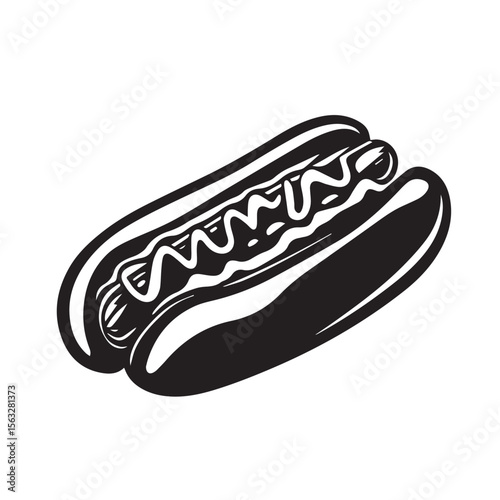 Doughnut icon with glaze and thick circular outline, suitable for dessert branding, snack food apps or sweet treat packaging.