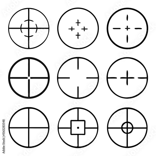 Sights collection vector

