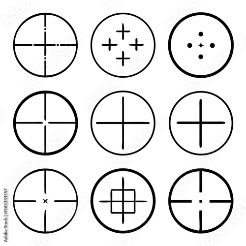Sights collection vector
