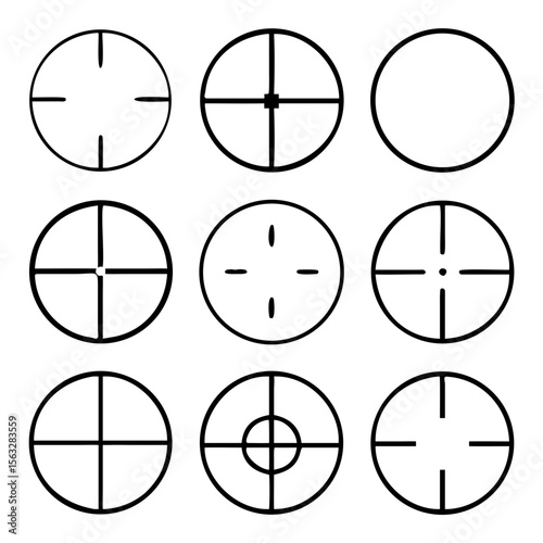 Sights collection vector
