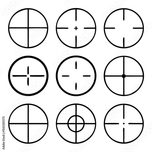 Sights collection vector
