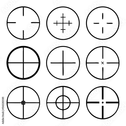 Sights collection vector
