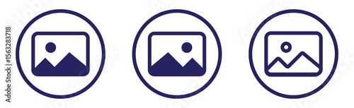 Free Download Gallery icon isolated on white background. Outline symbol for website design, mobile application, ui. Gallery pictogram. Vector illustration, editorial stroke. Eps10 - GFXLoad