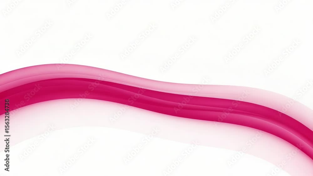 A soft pink abstract wave design, smoothly flowing across a white background, creating an elegant and subtle texture