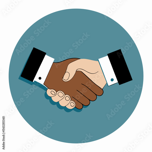Handshake icon. Shake hands, agreement, good deal, partnership concepts. Vector image