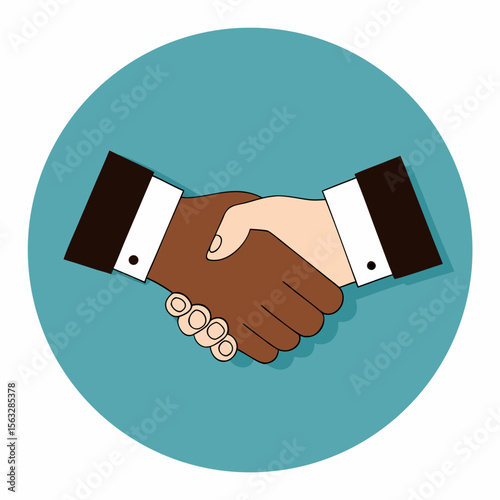 Handshake icon. Shake hands, agreement, good deal, partnership concepts. Vector image