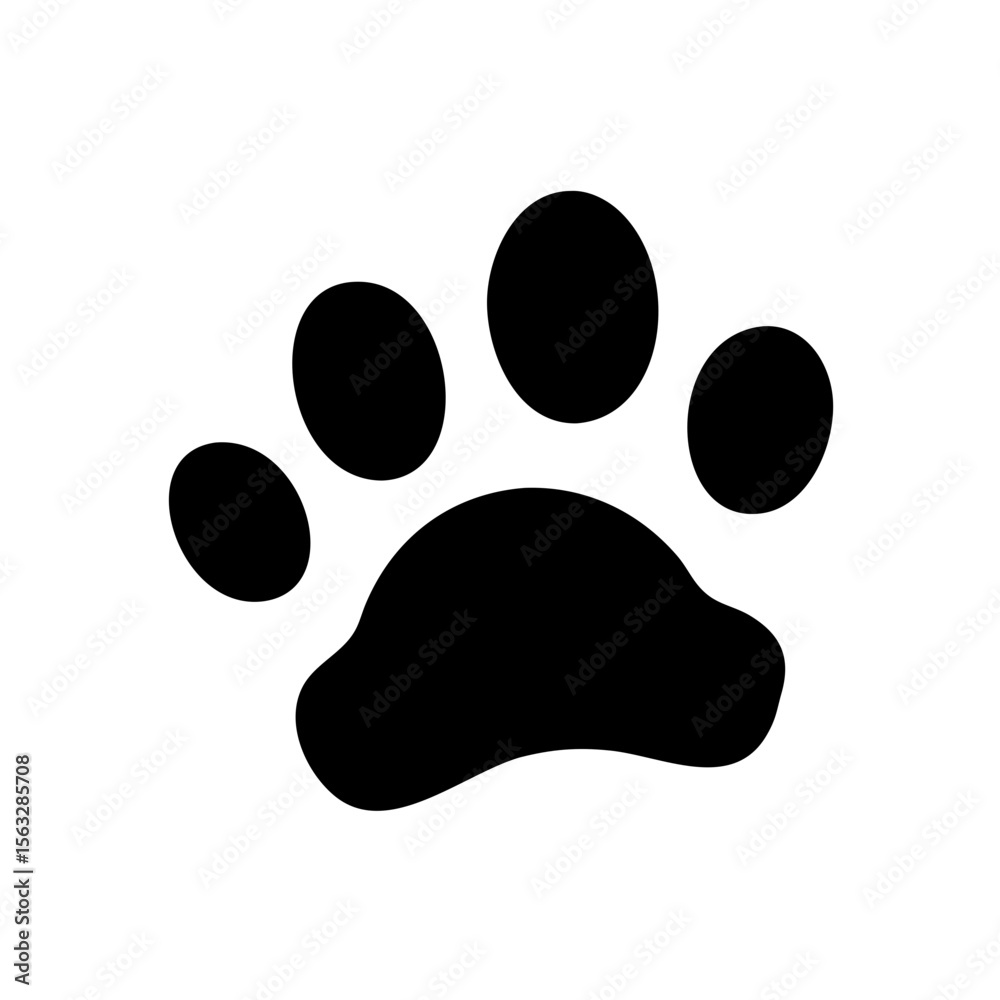 Dog paw print . Paw icon. Dog paw print . Paw icon.