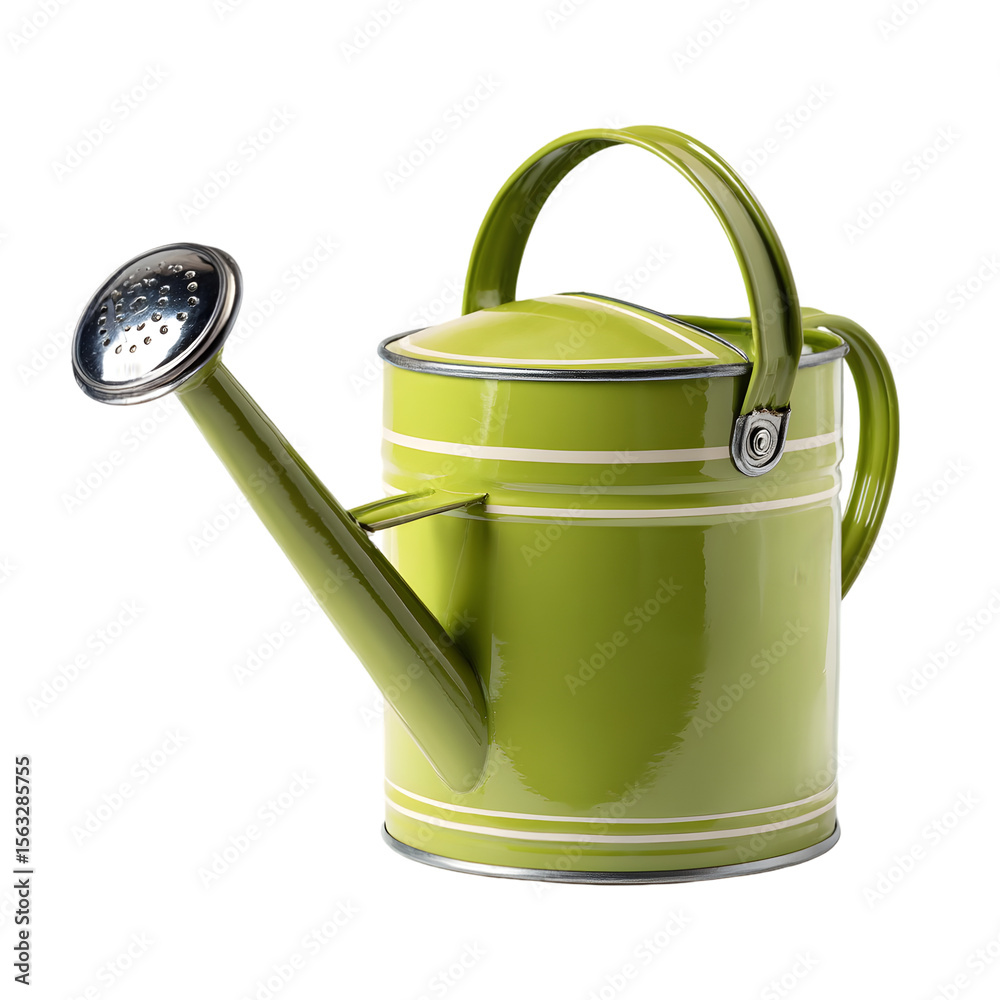 Verdant Watering Can: A bright, green watering can, its classic design ready to nurture life, evokes a sense of springtime and the joy of gardening. Verdant Watering Can: A bright, green watering can, its classic design ready to nurture life, evokes a sense of springtime and the joy of gardening.