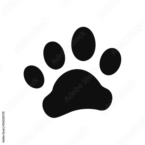 Dog paw print . Paw icon.