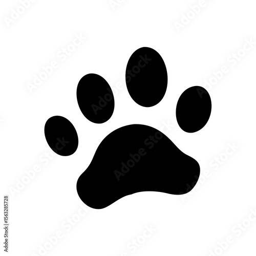 Dog paw print . Paw icon.